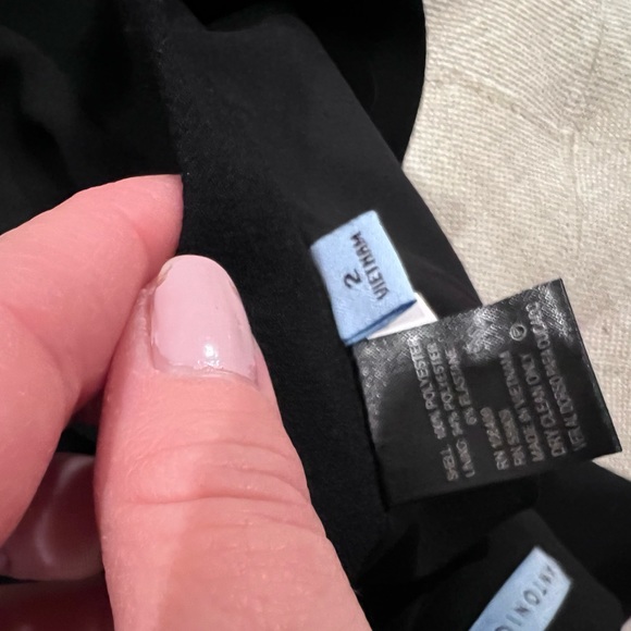 Asymmetrical, black midi skirt - Picture 2 of 3